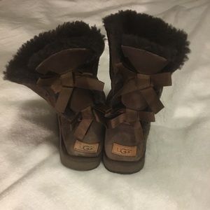Brown Bailey Bow UGGs